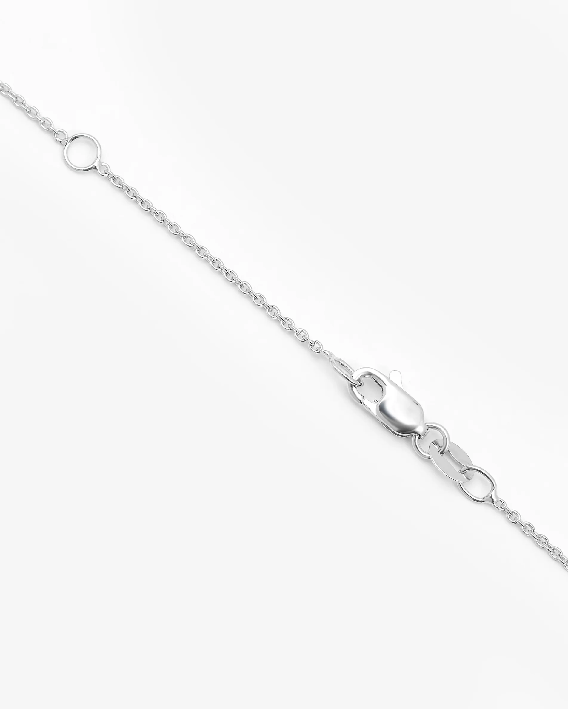 18K White Gold Round Brilliant Lab Diamond Solitaire Slider Pendant 1.0ct - Image 3