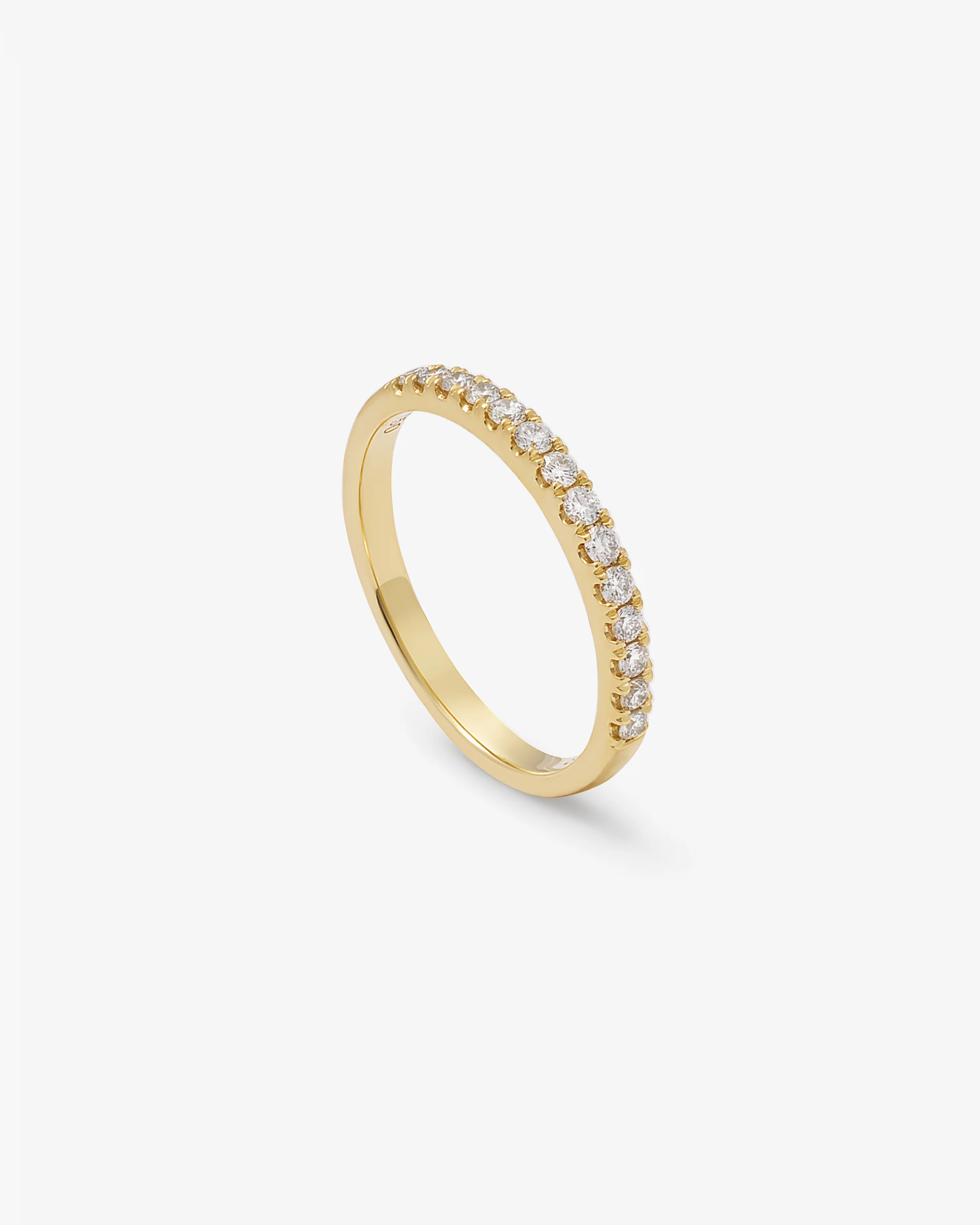 18K Yellow Gold Round Brilliant Diamond Band 0.24tdw - Image 2