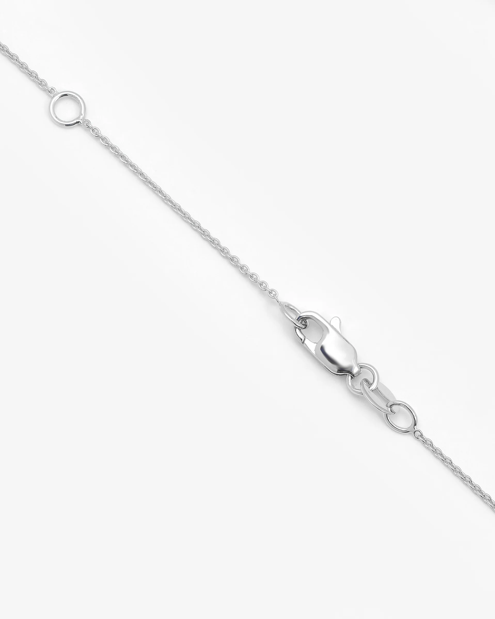 9K White Gold Round Brilliant Lab Diamond Solitaire Slider Pendant 0.50ct - Image 4