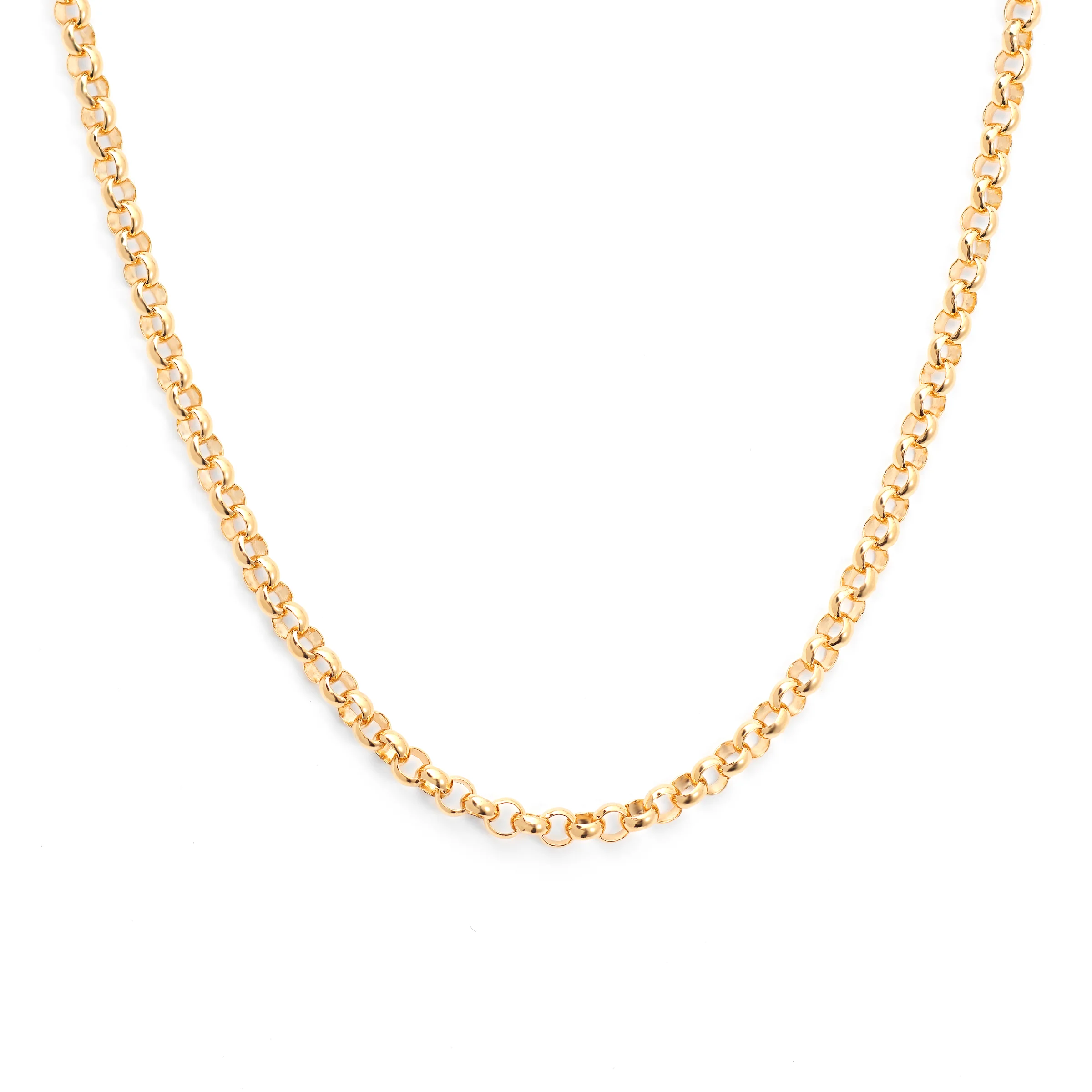 9K Yellow Gold 50cm Round Belcher Chain 5.1mm - Image 2