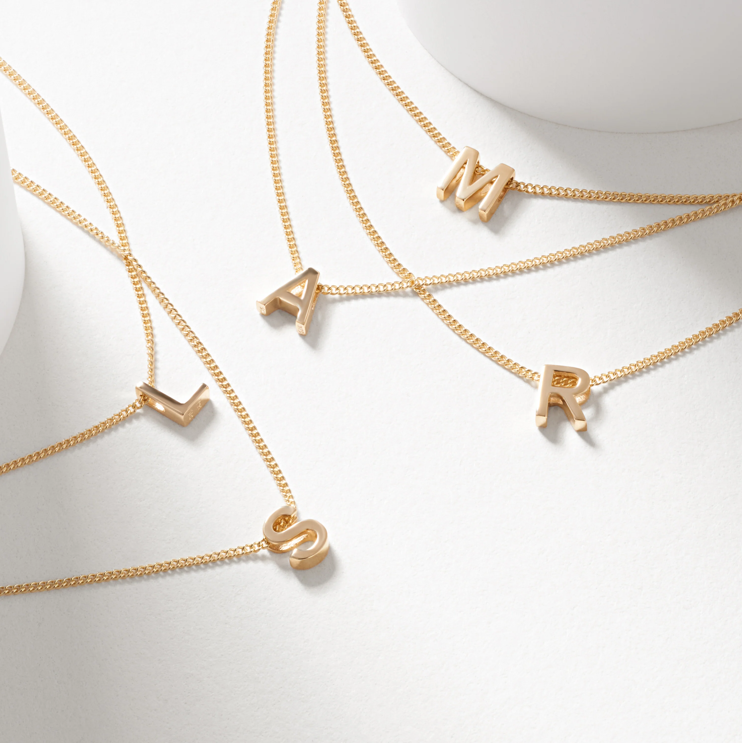 9K Yellow Gold 6mm Slider Initial K with Chain 45cm - Image 3