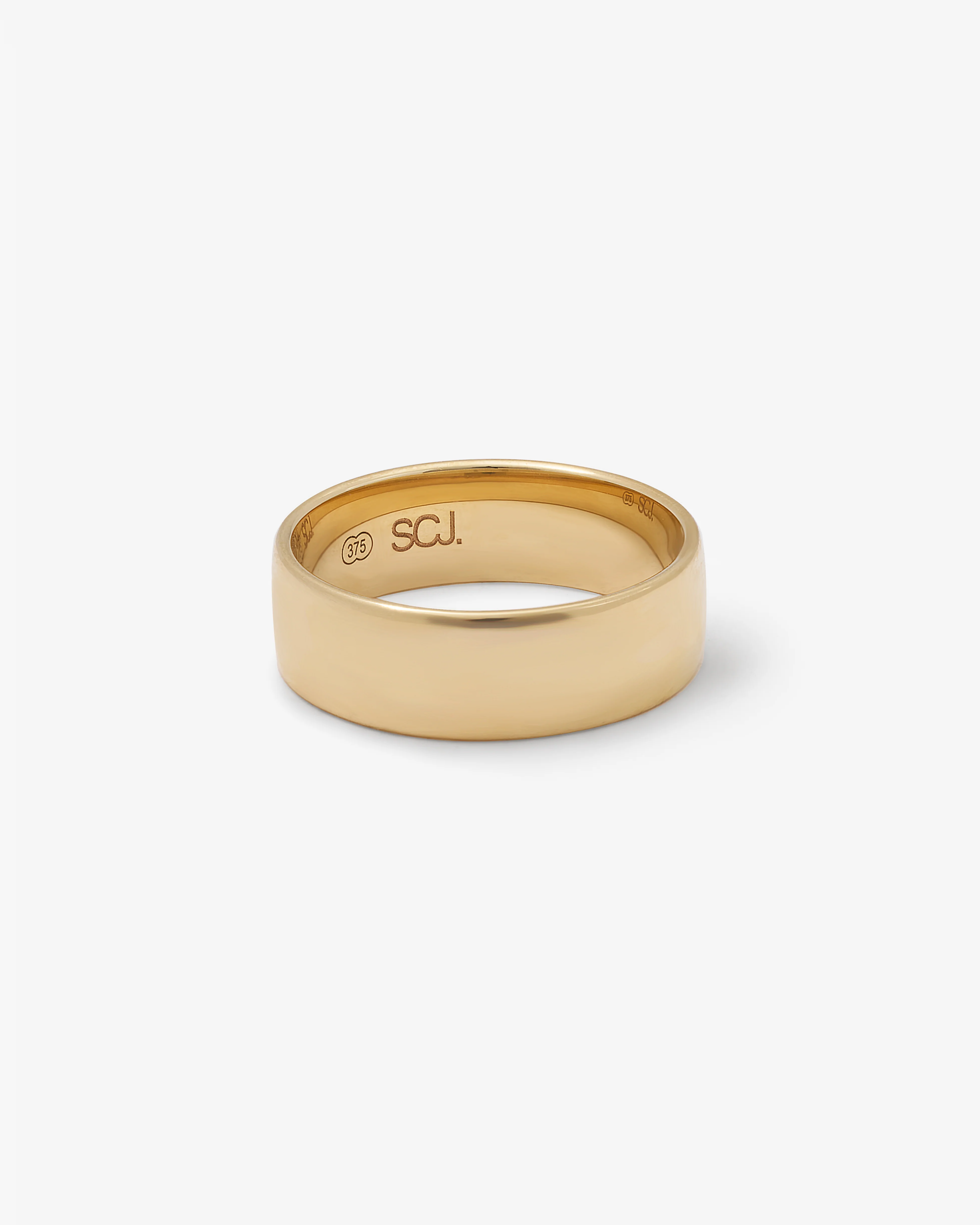 9K Yellow Gold 7mm Barrel Band Ring - Image 2