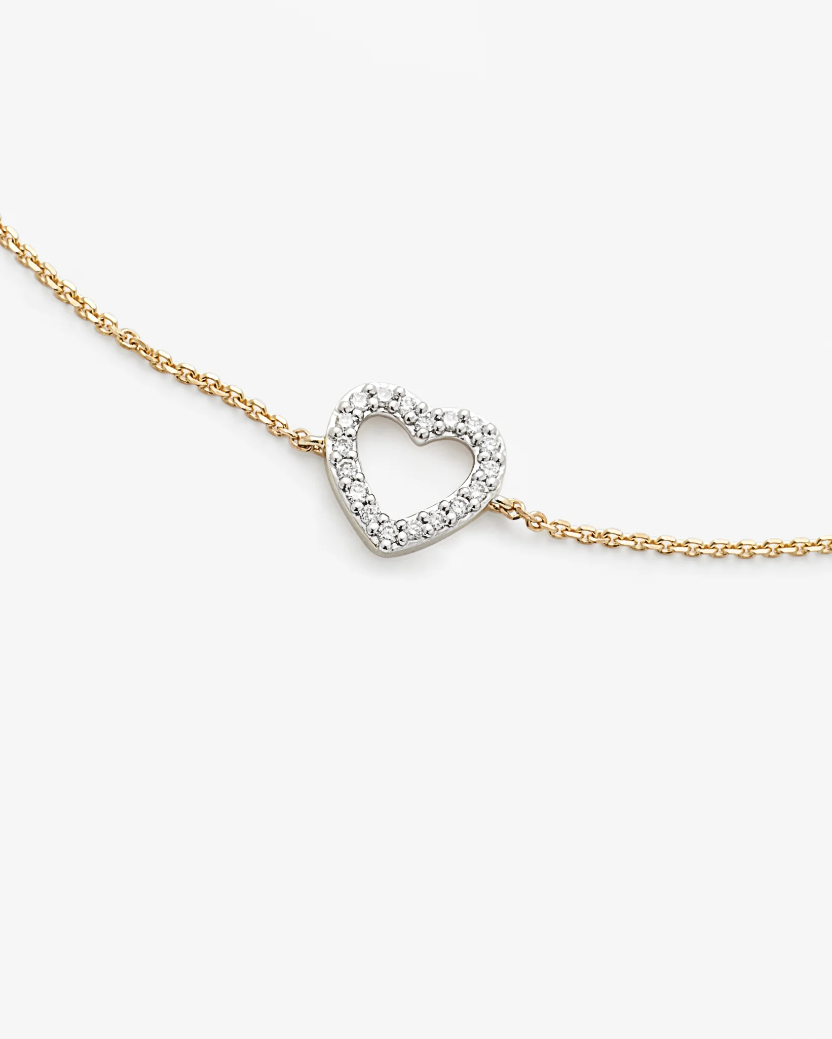 Lab Diamond Claw Set Heart Bracelet - Image 4