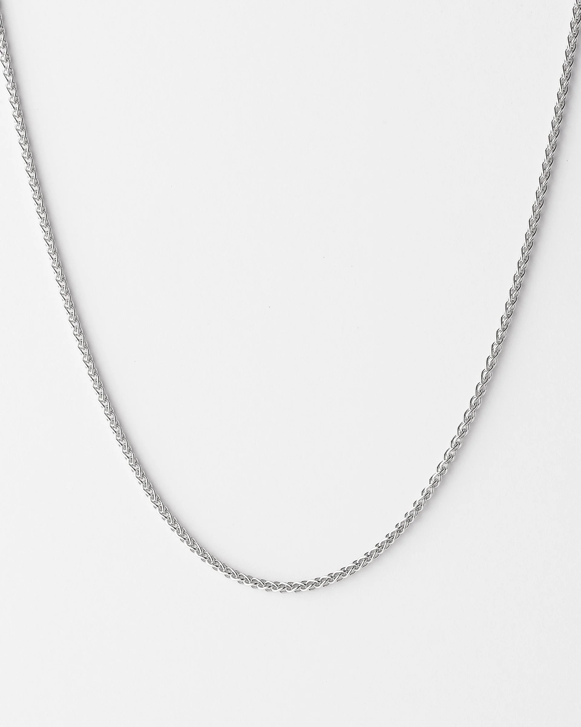 Sterling Silver 45cm Wheat Chain - Image 3