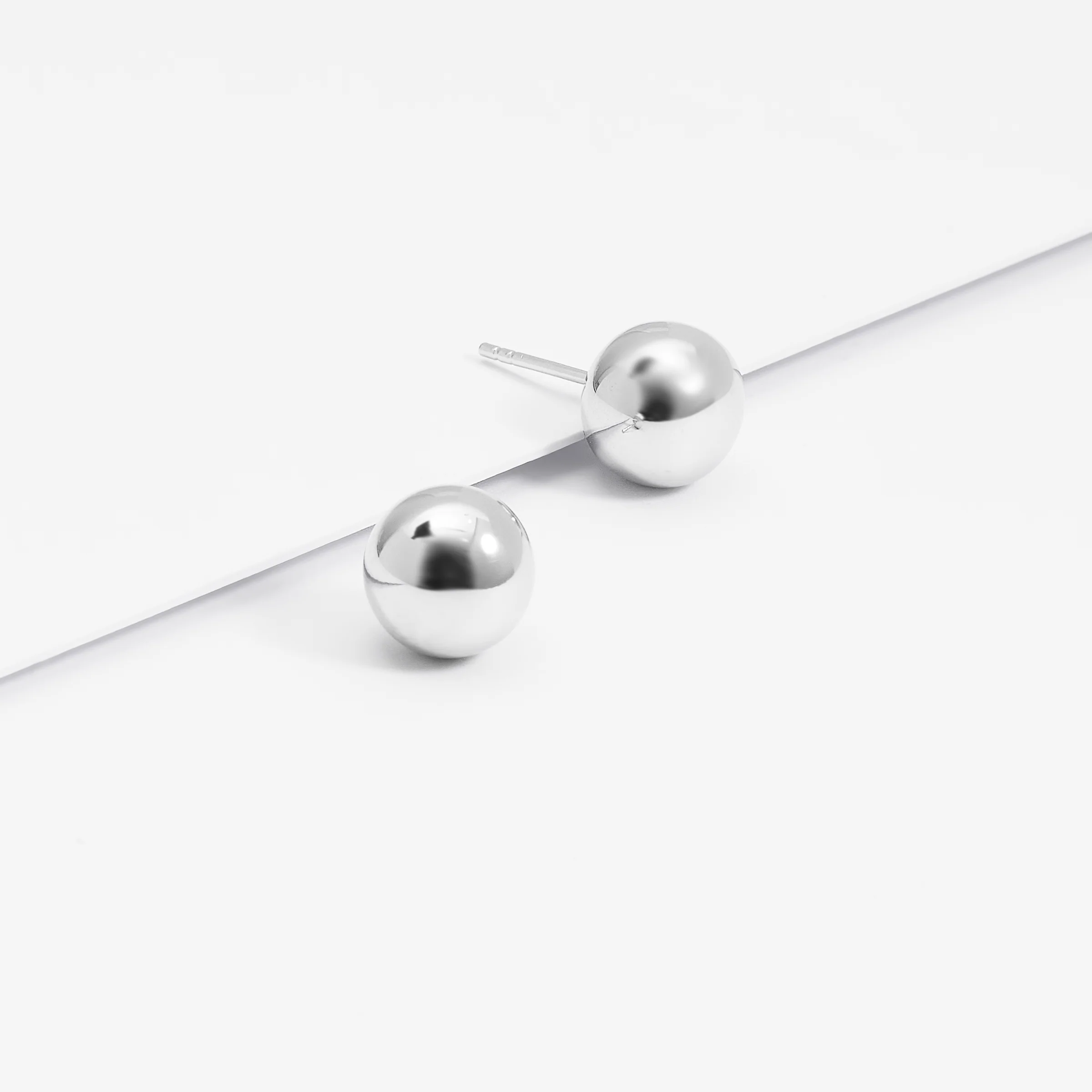 Sterling Silver Ball Stud Earrings