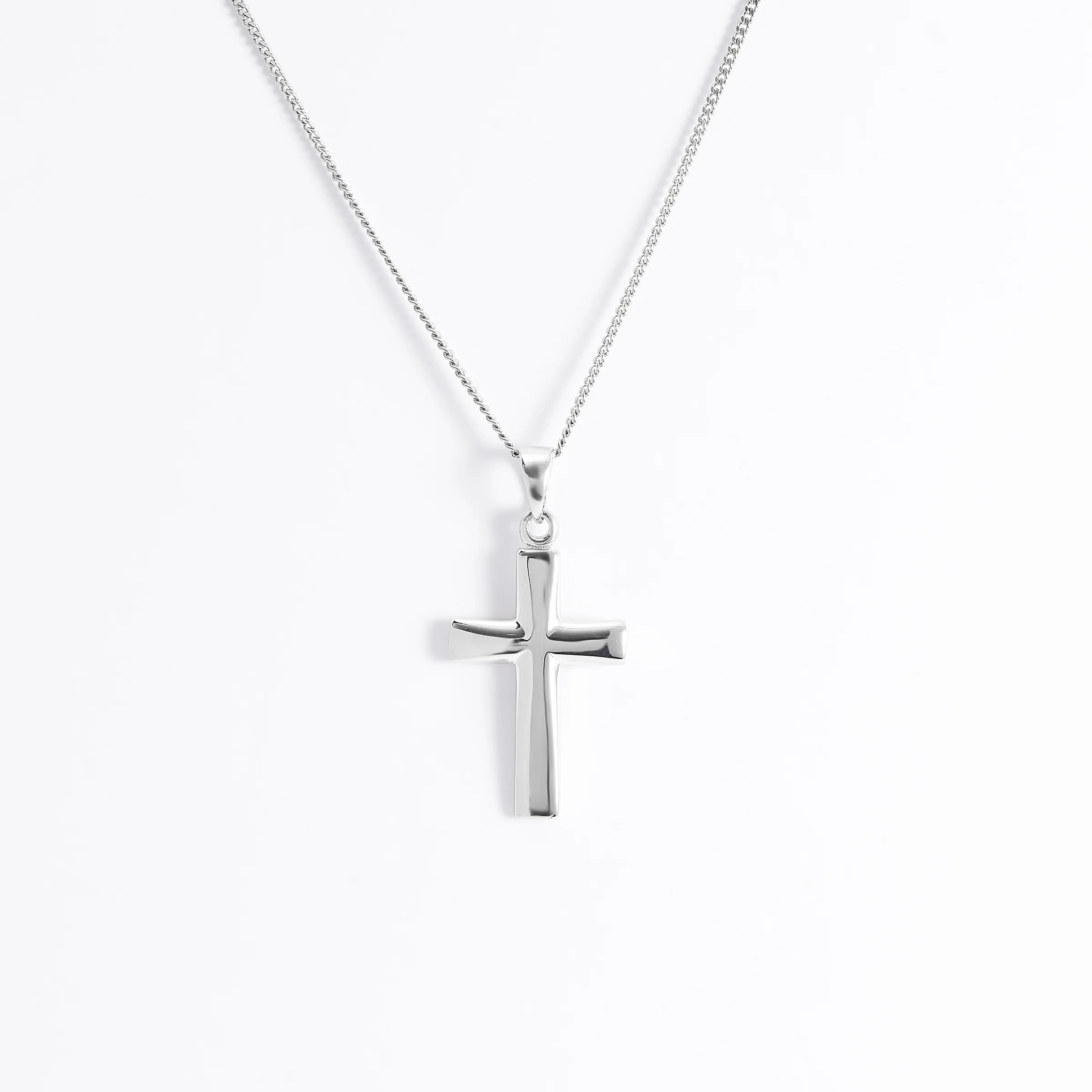 Sterling Silver Plain Cross Pendant 20x13mm