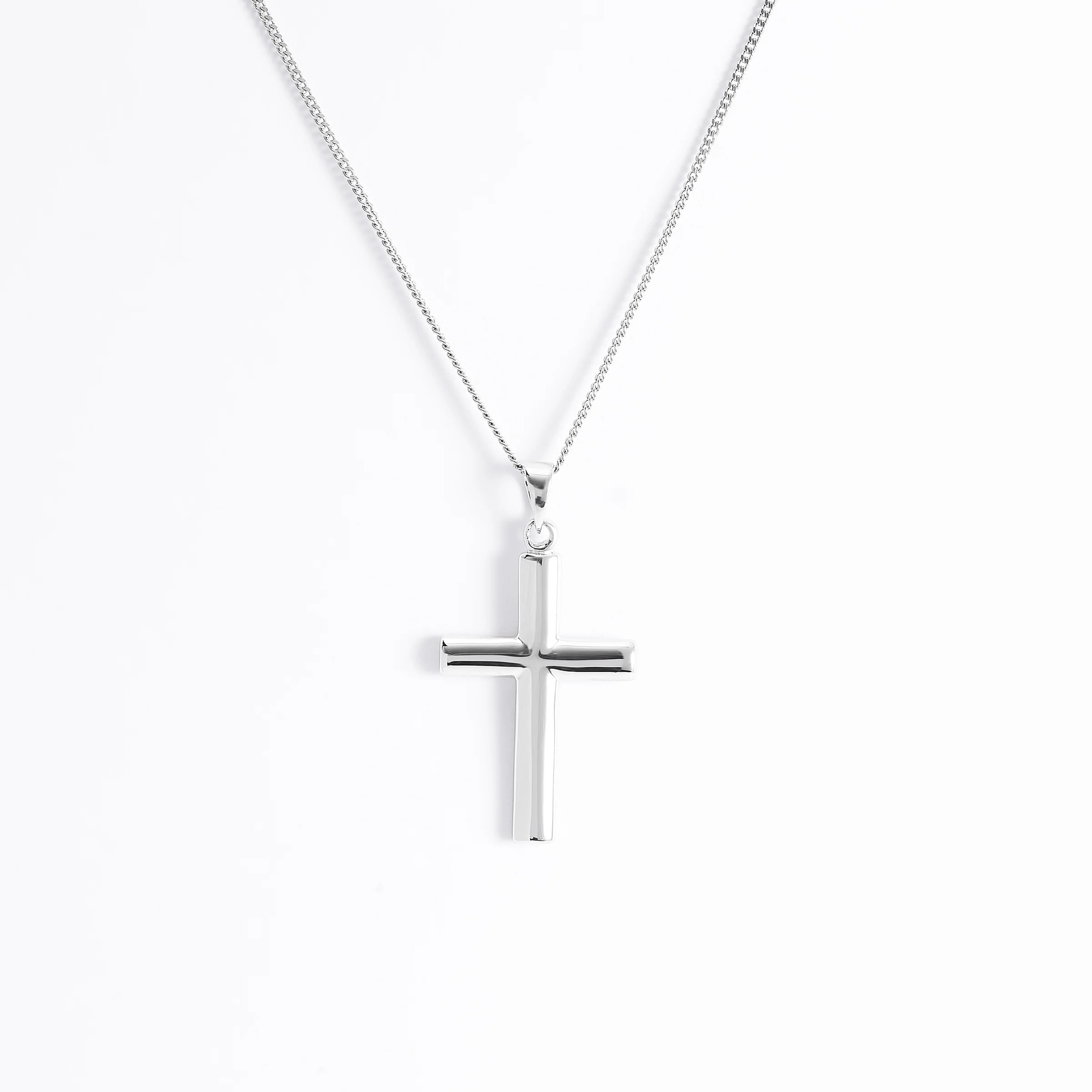 Sterling Silver Plain Cross Pendant 24x16mm